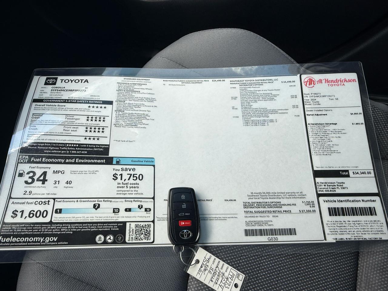 Toyota Corolla Nightshade Edition CVT (Natl) 2024