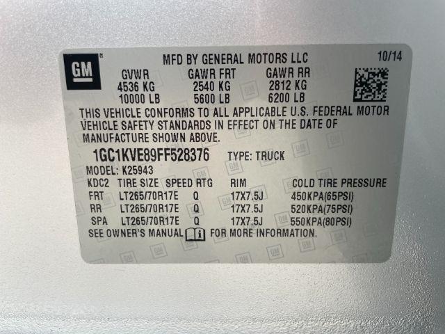 Chevrolet Silverado 2500HD Built After Aug 14  2015