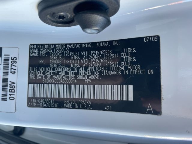 Toyota Sienna  2010 Toyota Sienna  2010