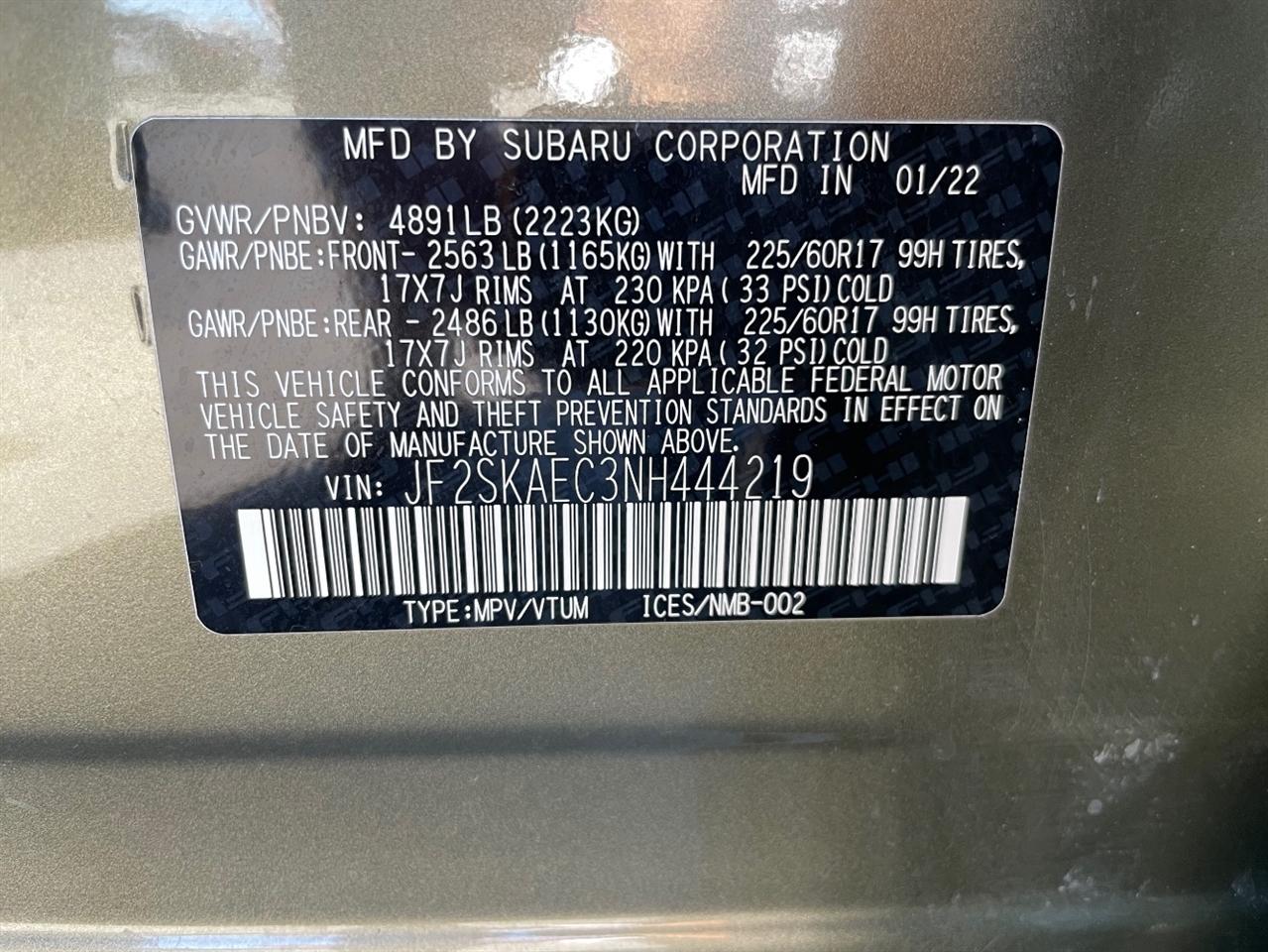 Subaru Forester  2022