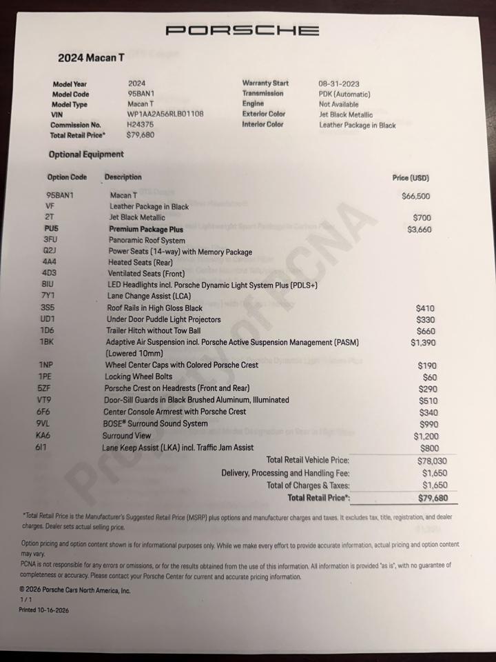 Porsche Macan T AWD 2024