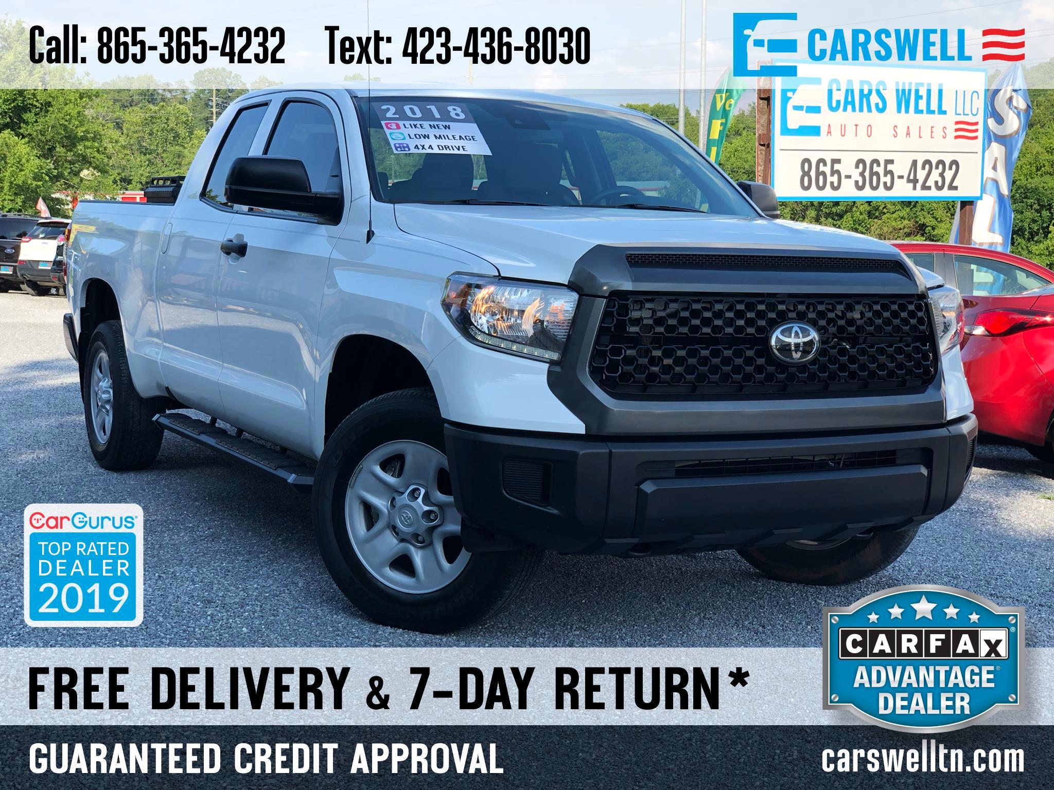 Toyota Tundra 4WD SR Double Cab 6.5' Bed 4.6L (Natl) 2018