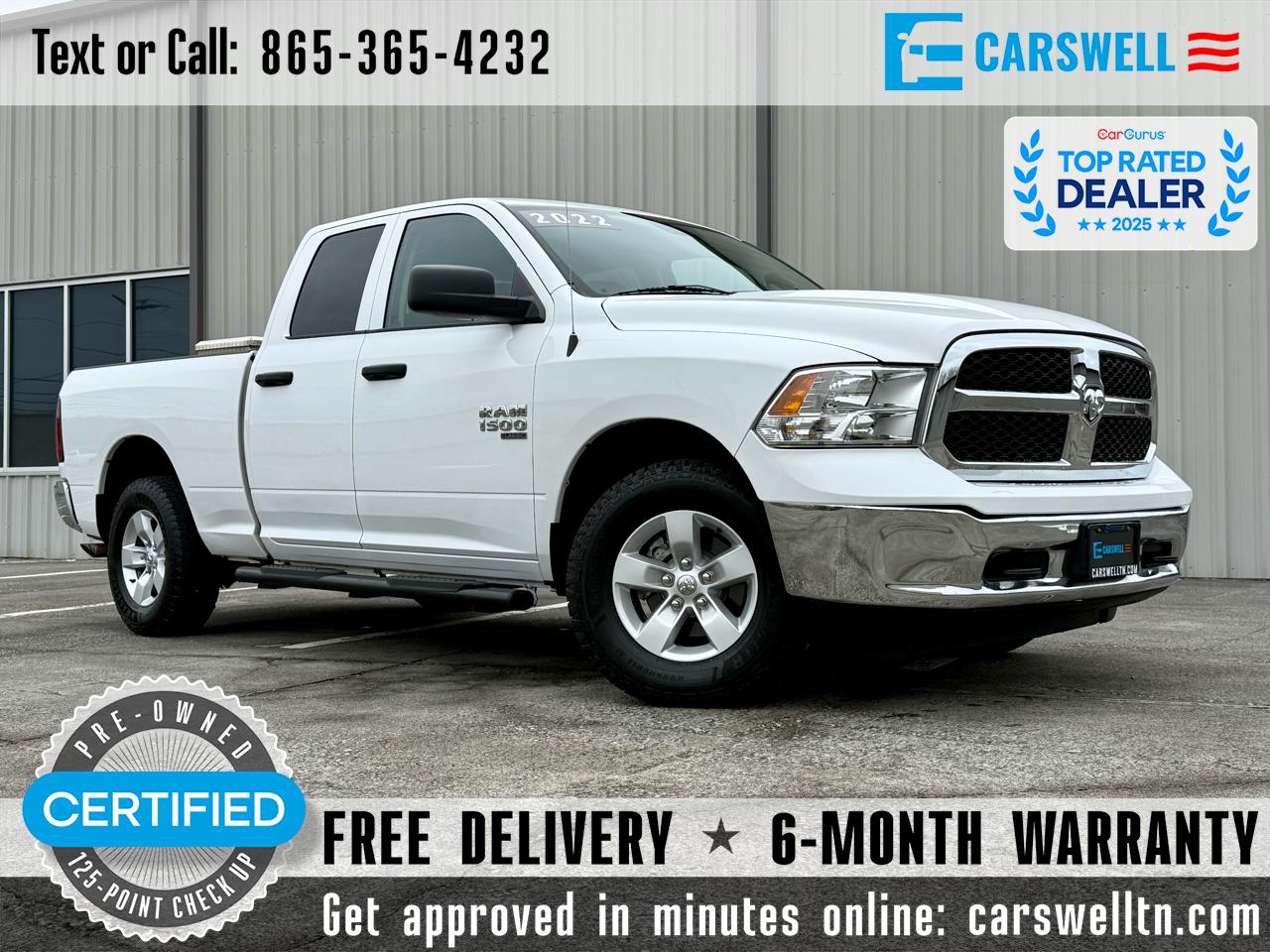2022 RAM 1500 Classic Tradesman 4x4 Quad Cab 6'4" Box