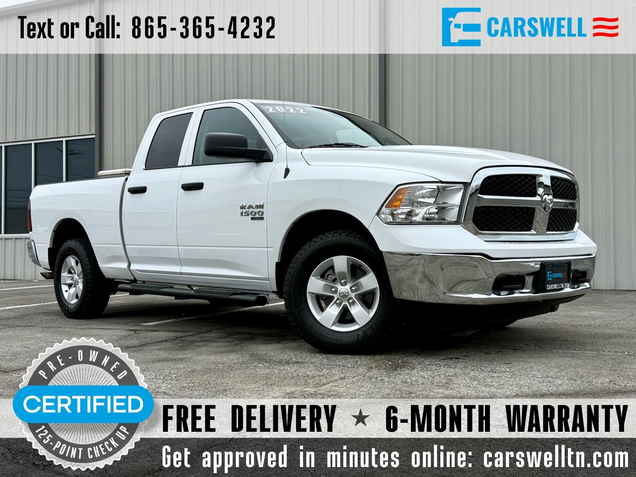2022 RAM 1500 Classic Tradesman 4x4 Quad Cab 6'4" Box