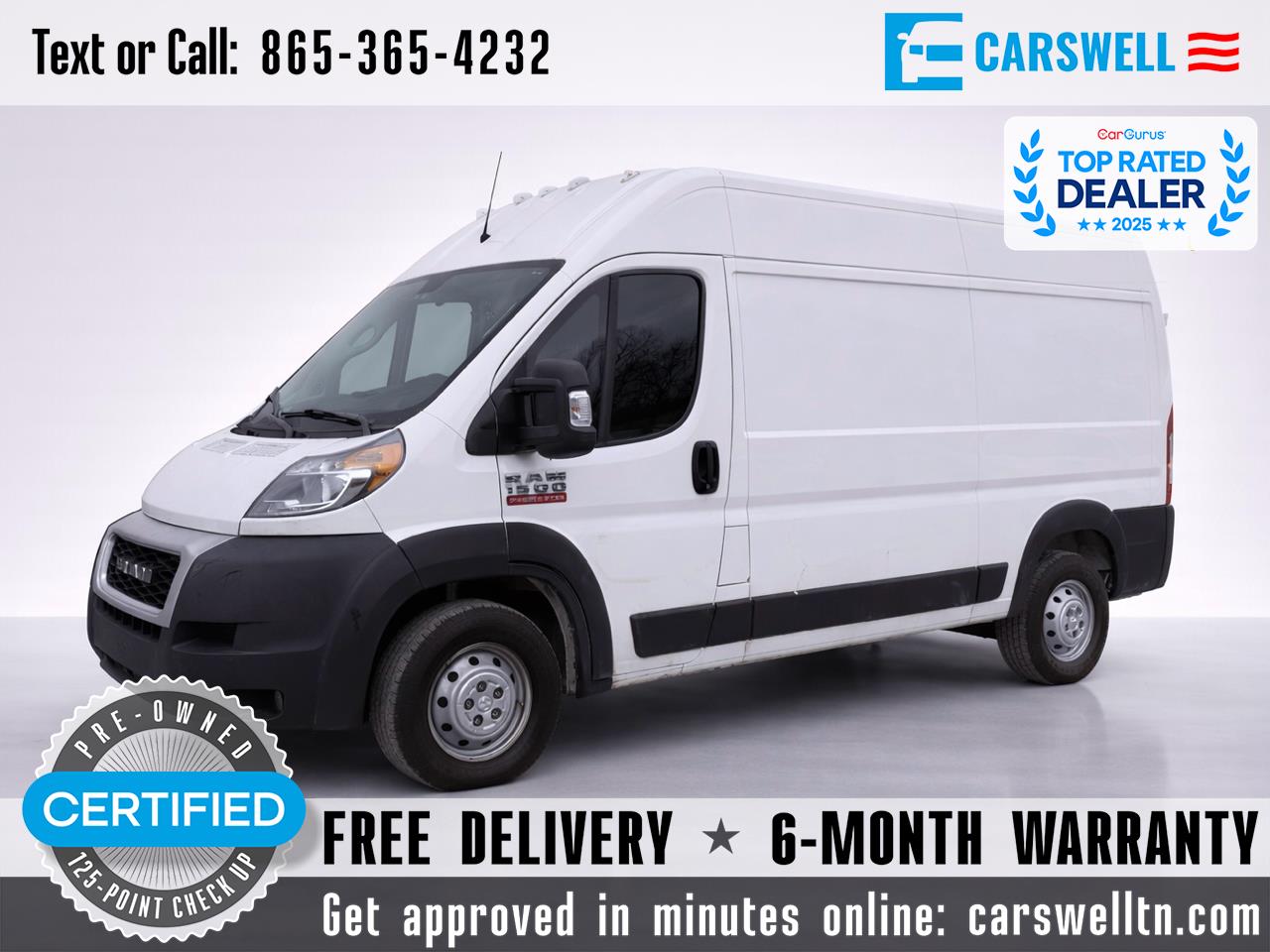 2021 RAM ProMaster Cargo Van 1500 High Roof 136" WB