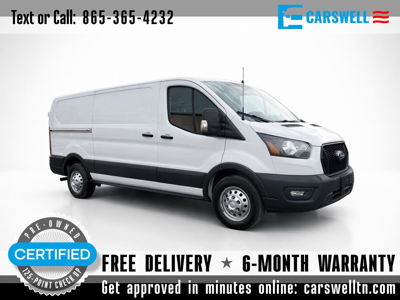2022 Ford Transit Cargo Van T-150 130" Low Rf 8670 GVWR AWD