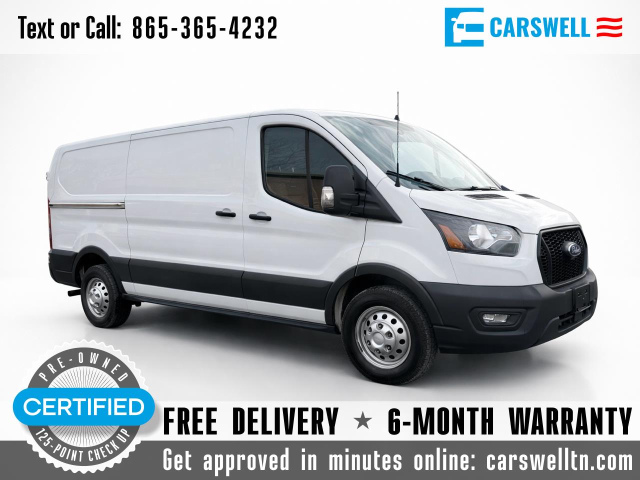 2022 Ford Transit Cargo Van T-150 130" Low Rf 8670 GVWR AWD
