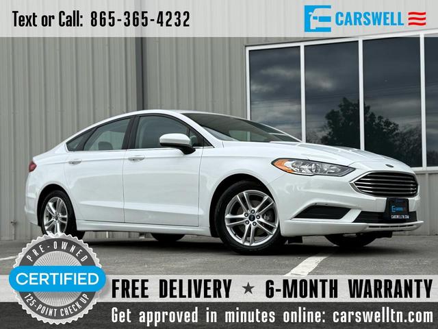 White 2018 Ford Fusion SE Sedan Front-Wheel Drive 6-Speed Automatic