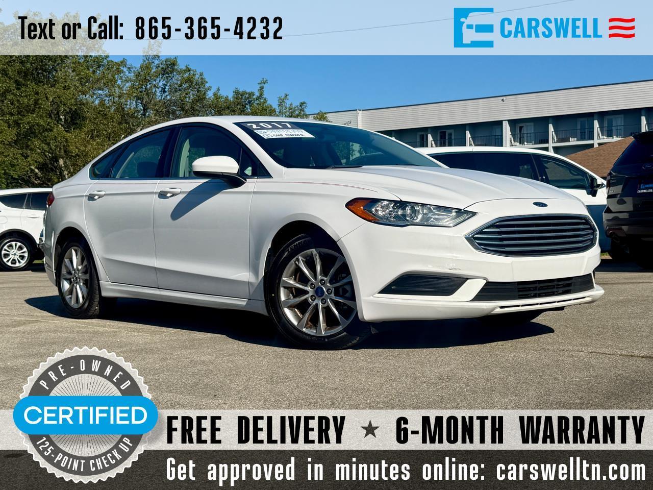 White 2017 Ford Fusion Sedan Front-Wheel Drive 6-Speed Automatic