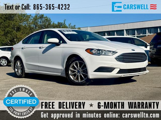 White 2017 Ford Fusion Sedan Front-Wheel Drive 6-Speed Automatic