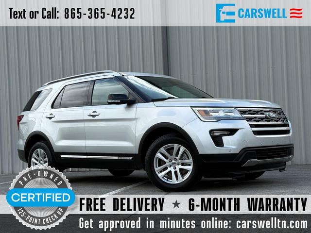 Silver 2018 Ford Explorer XLT AWD SUV / Crossover All-Wheel Drive 6-Speed Automatic