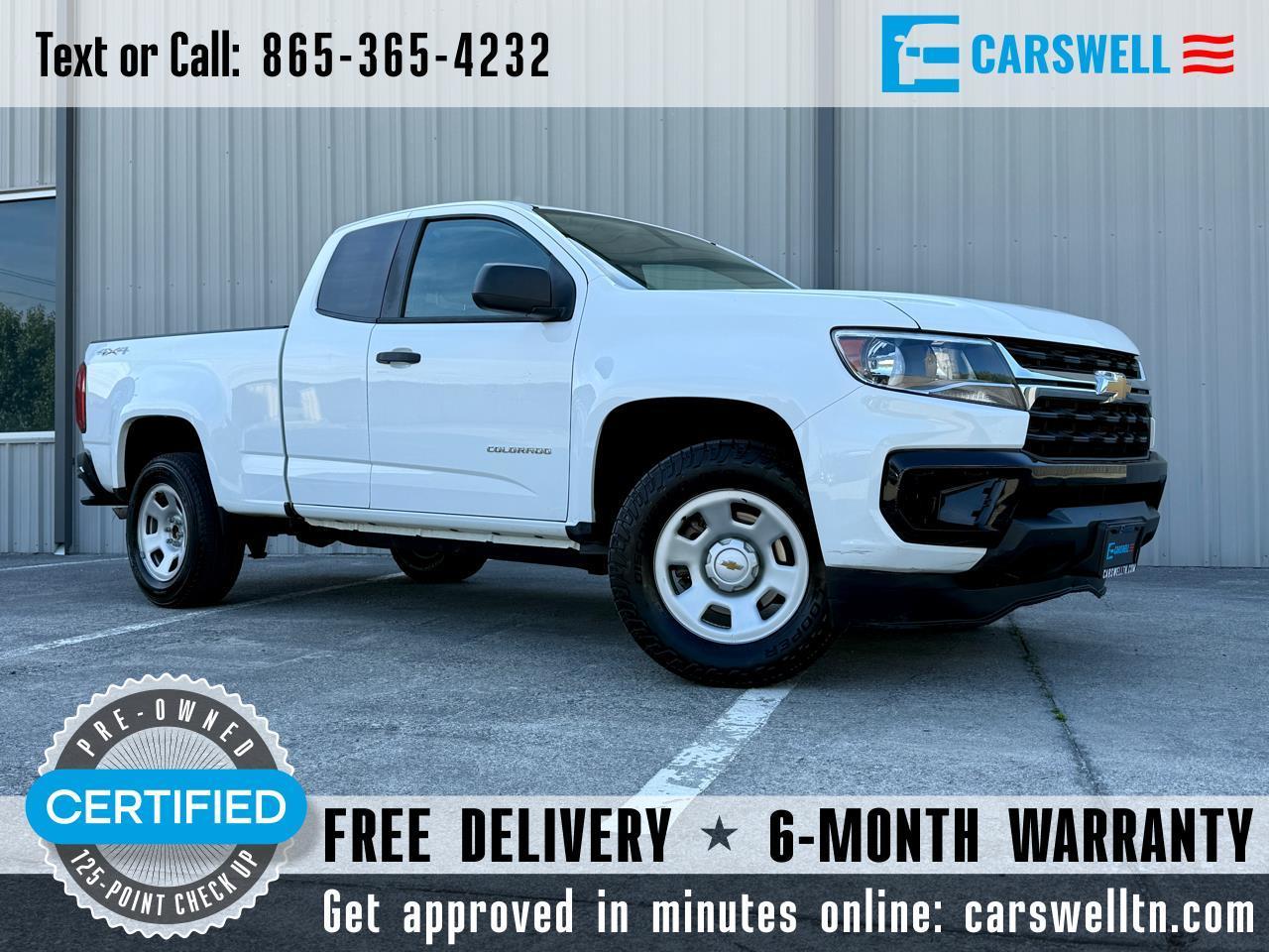 2022 Chevrolet Colorado 4WD Ext Cab 128" Work Truck