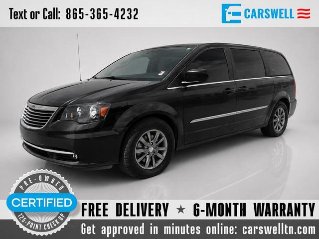 Black 2016 Chrysler Town & Country S FWD Minivan Front-Wheel Drive 6-Speed Automatic