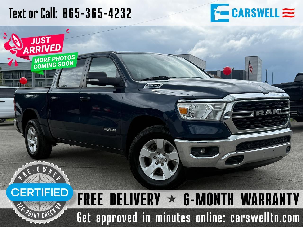 2022 RAM 1500 Big Horn 4x2 Crew Cab 5'7" Box