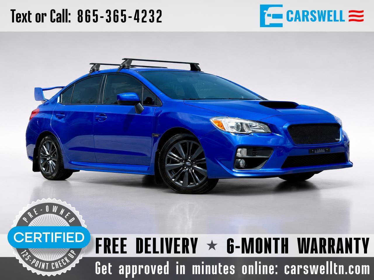 Blue 2017 Subaru WRX Sedan All-Wheel Drive 6-Speed Manual
