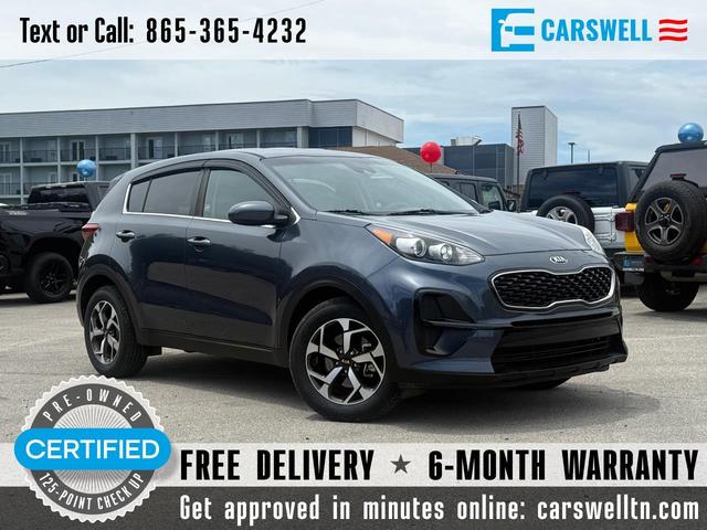 Blue 2020 Kia Sportage SUV / Crossover Front-Wheel Drive 6-Speed Automatic Overdrive
