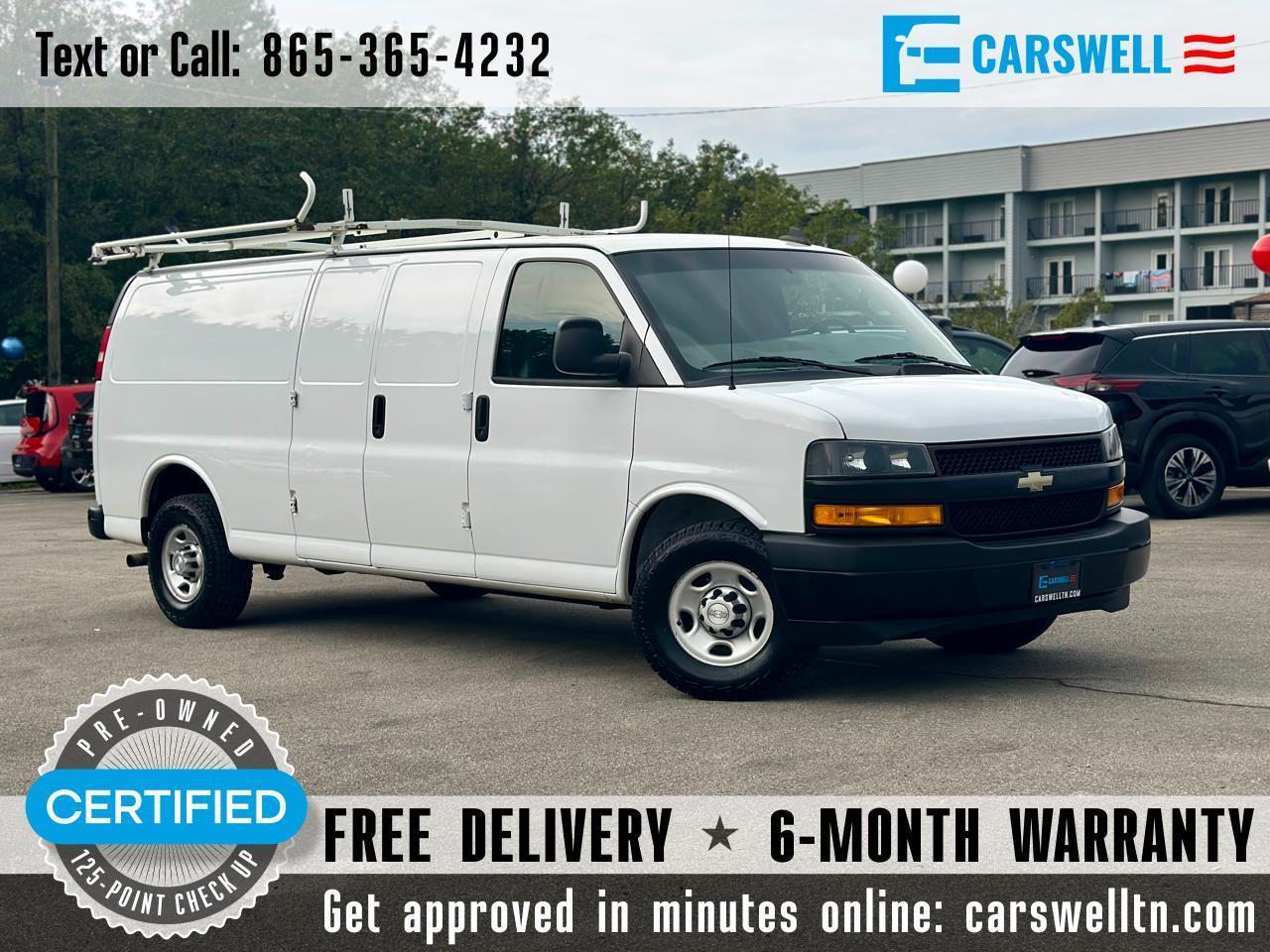 White 2018 Chevrolet Express Cargo Van Rear-Wheel Drive 8-Speed Automatic Overdrive