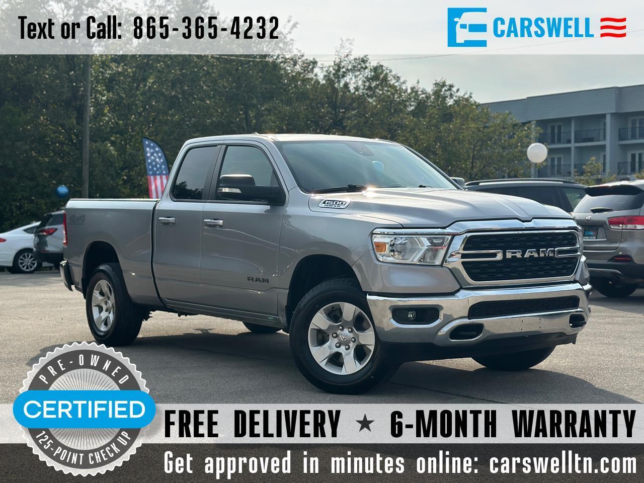 2022 RAM 1500 Big Horn 4x4 Quad Cab 6'4" Box