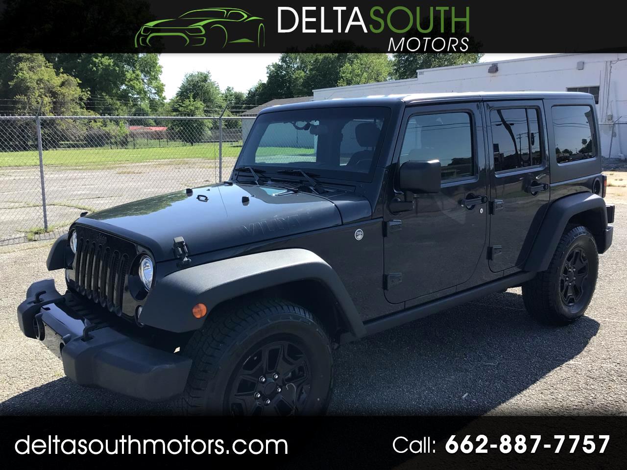 Used 2018 Jeep Wrangler JK Unlimited Willys Wheeler 4x4 for Sale in  Indianola MS 38751 Delta South Motors