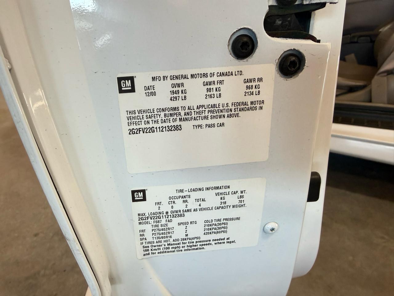 Pontiac Trans Am Coupe 2001