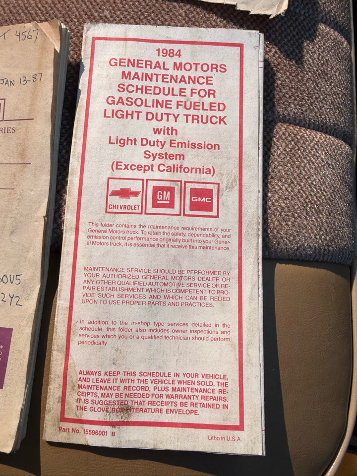 GMC C/K 1500 Regular Cab 4WD 1984