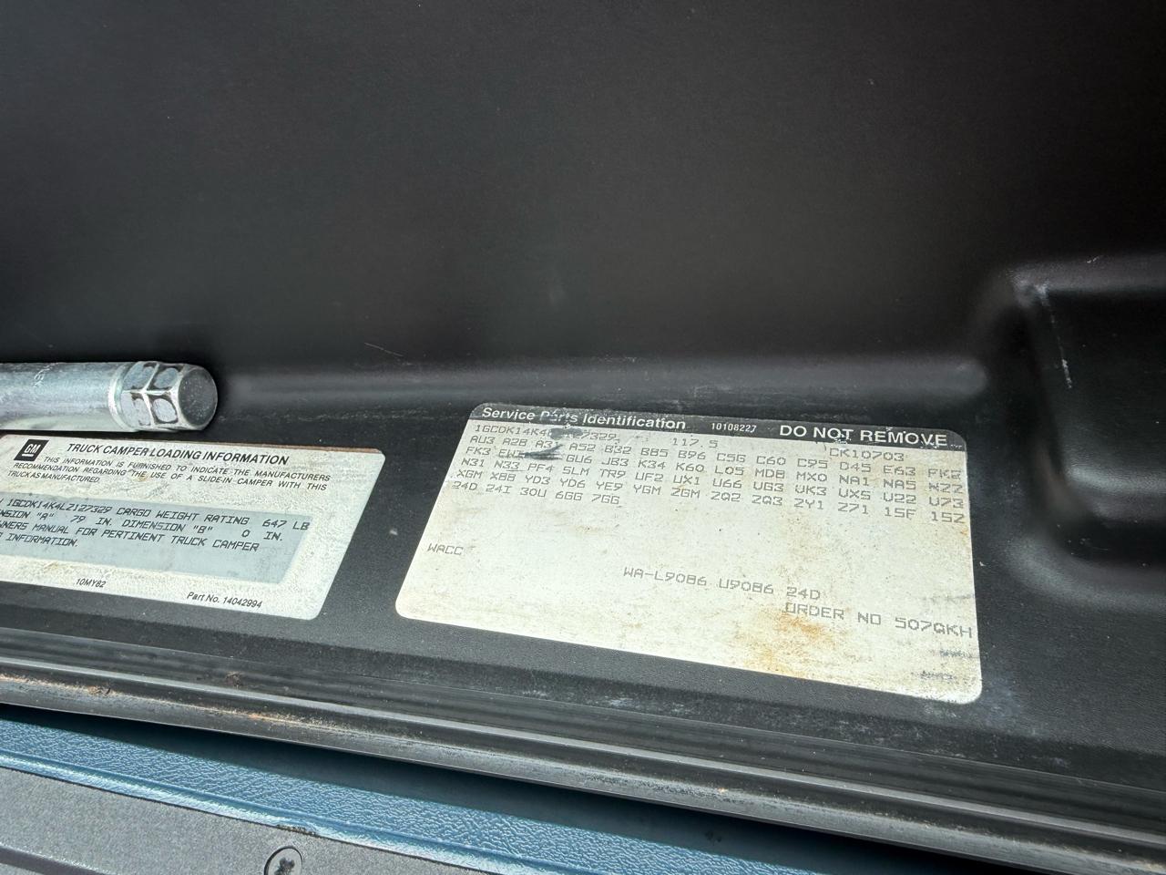 Chevrolet C/K 1500 Reg. Cab 8-ft. Bed 4WD 1990