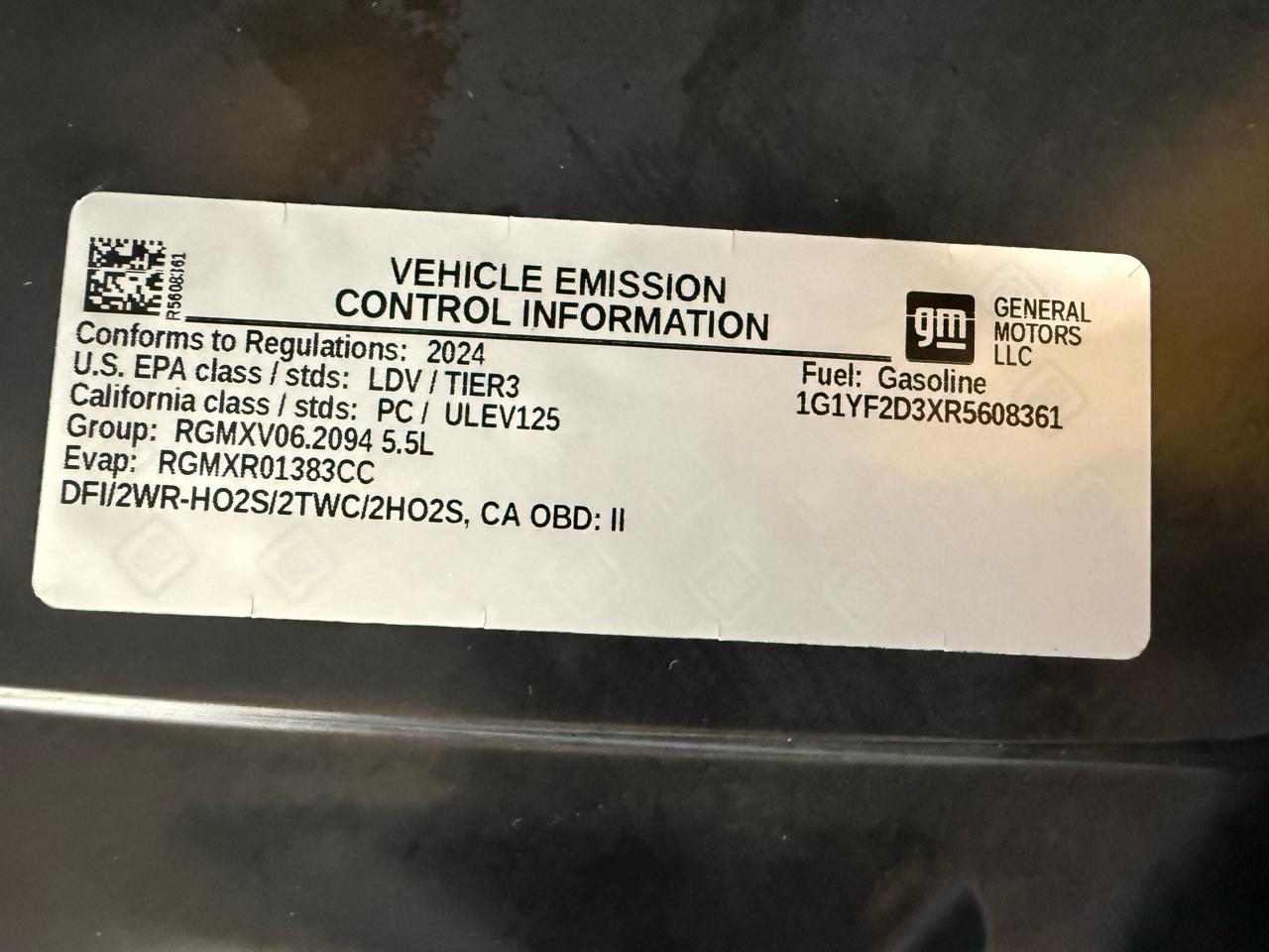 Chevrolet Corvette Z06 Coupe w/3LZ 2024