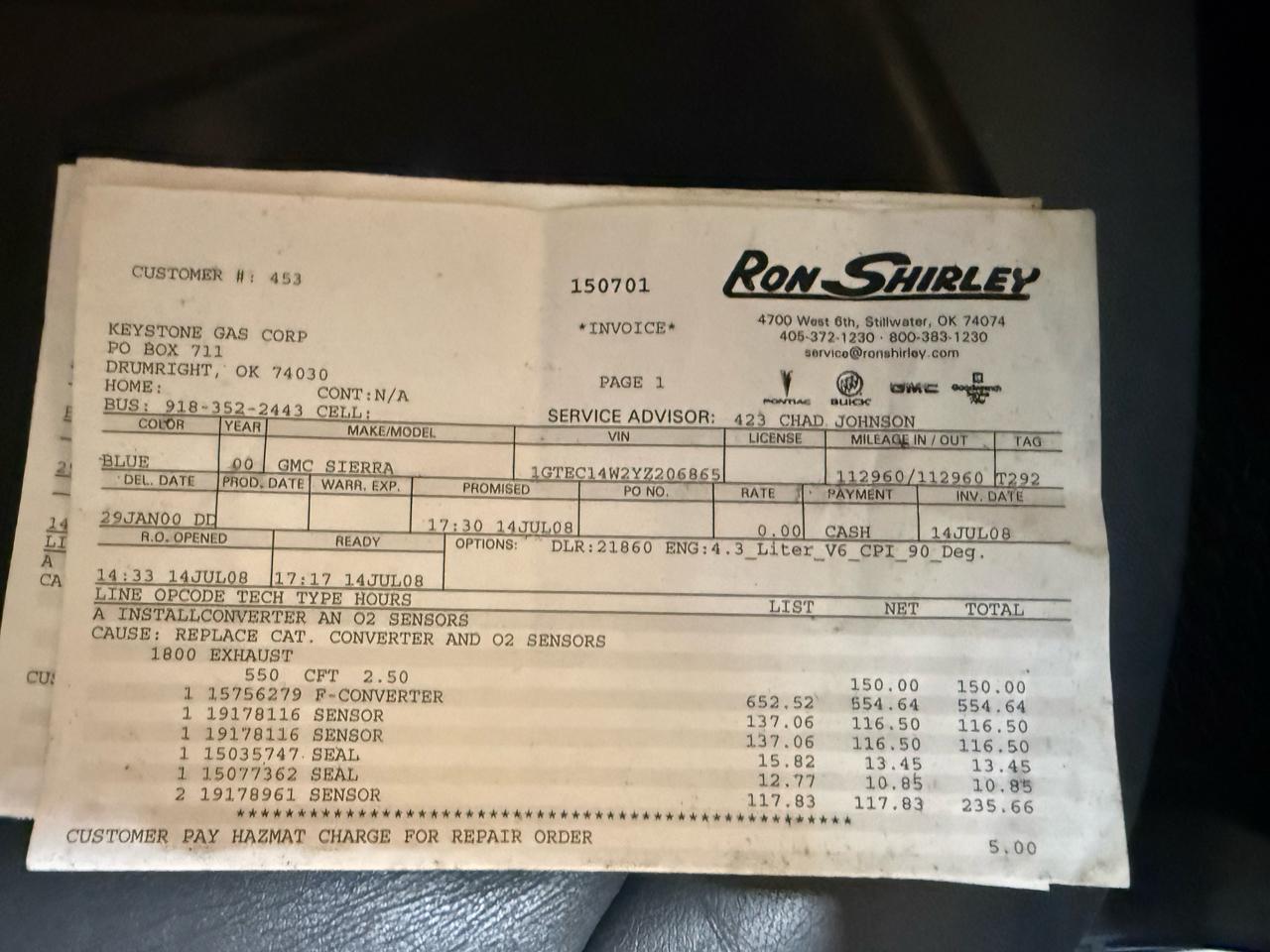 GMC Sierra 1500 SL Reg. Cab Short Bed 2WD 2000
