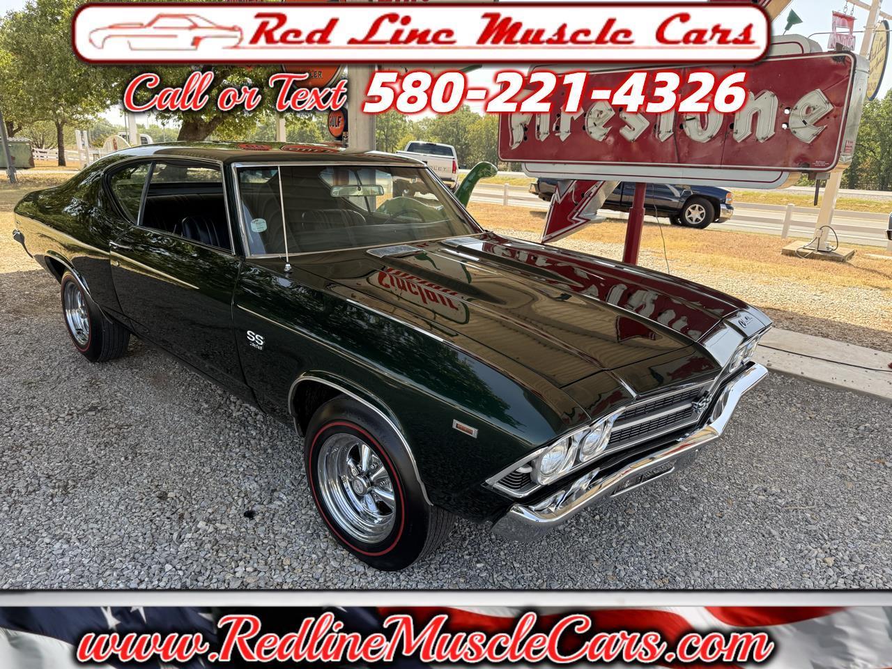 1969 Chevrolet Chevelle SS 396 Fathom green black bucket seats 396 4 spd