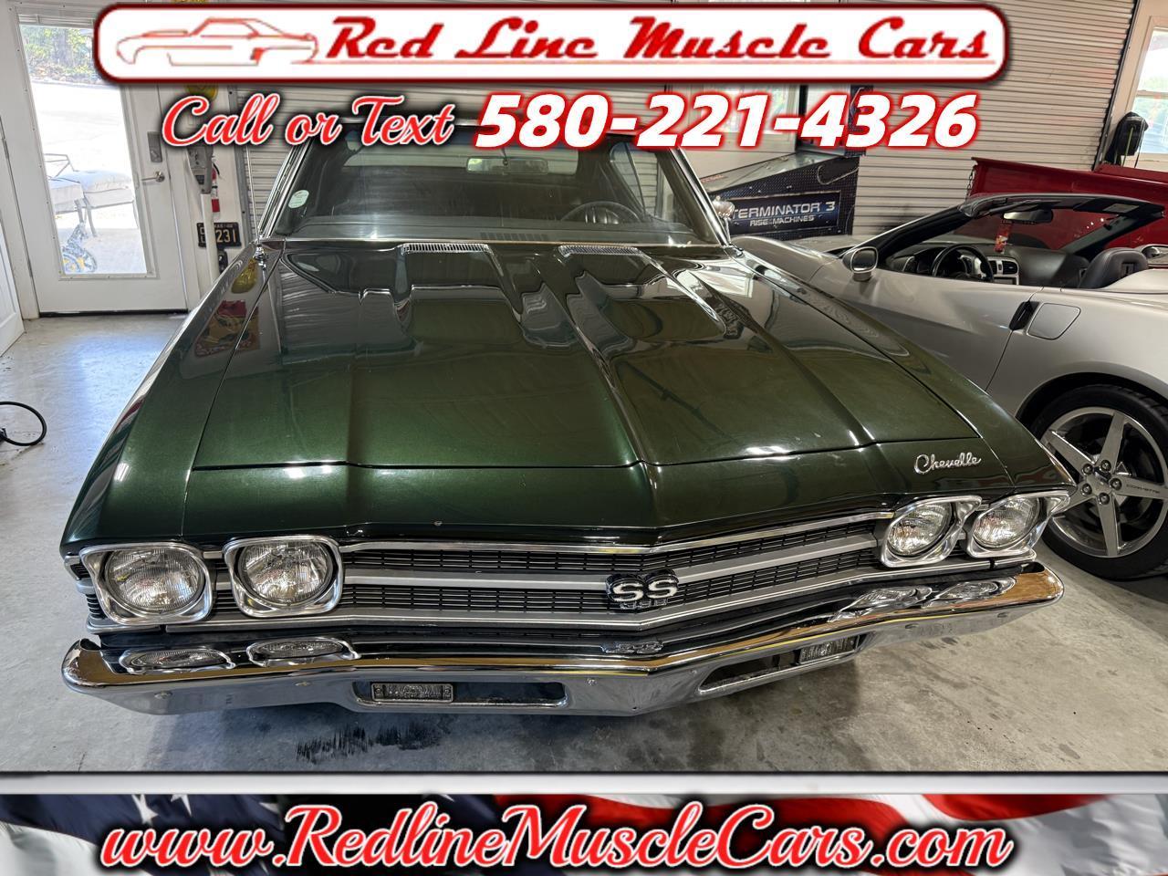 1969 Chevrolet Chevelle SS 396 Fathom green black bucket seats 396 4 spd