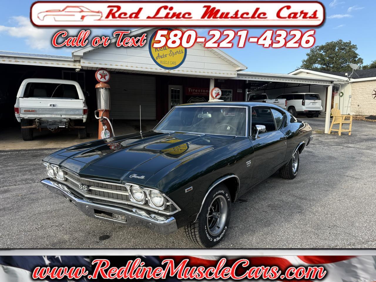 1969 Chevrolet Chevelle SS 396 Fathom green black bucket seats 396 4 spd