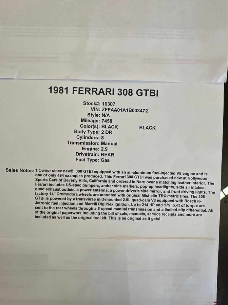 Ferrari 308 GTBi 1981