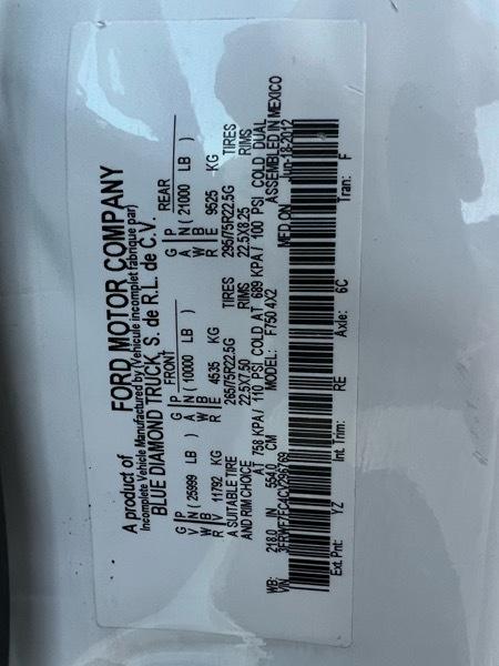 Ford F-750 Regular Cab 2WD DRW 2012