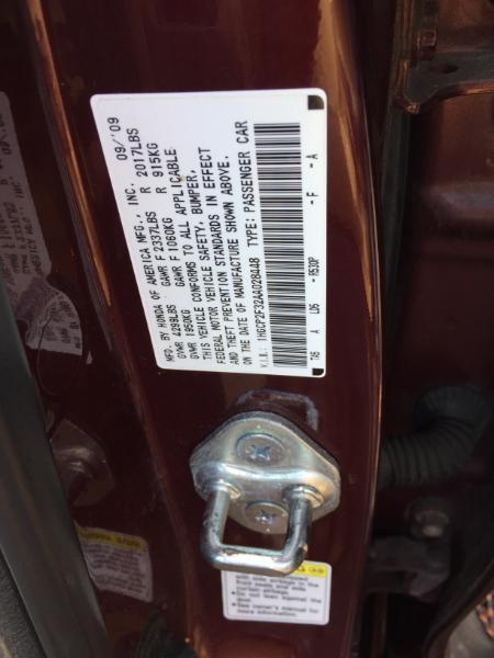 Honda Accord LX sedan AT 2010