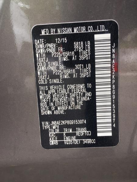 Nissan Quest SV 2016