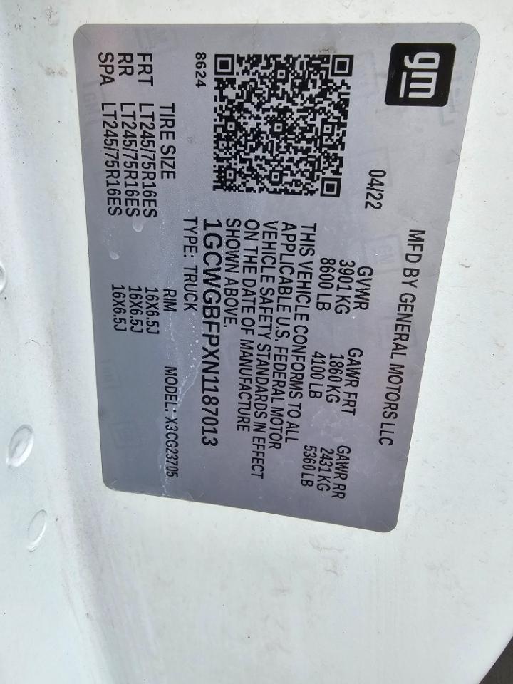 Chevrolet Express Cargo Van RWD 2500 155" 2022