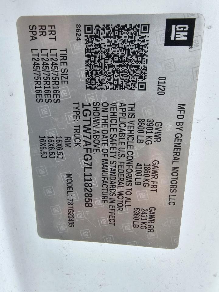 GMC Savana Cargo Van RWD 2500 135" 2020