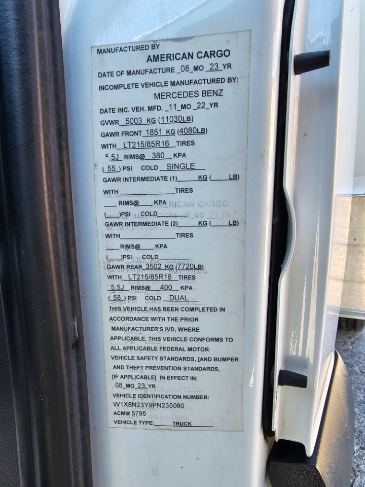 Mercedes-Benz Sprinter Cab Chassis 3500XD Standard Roof I4 Diesel HO 144" RWD 2023