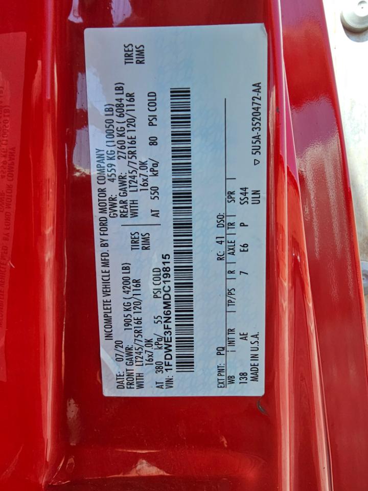 Ford E-Series Cutaway E-350 SRW 138" WB 2021