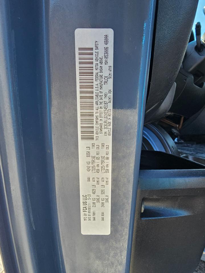 RAM ProMaster Cargo Van 3500 High Roof 159" WB EXT 2019