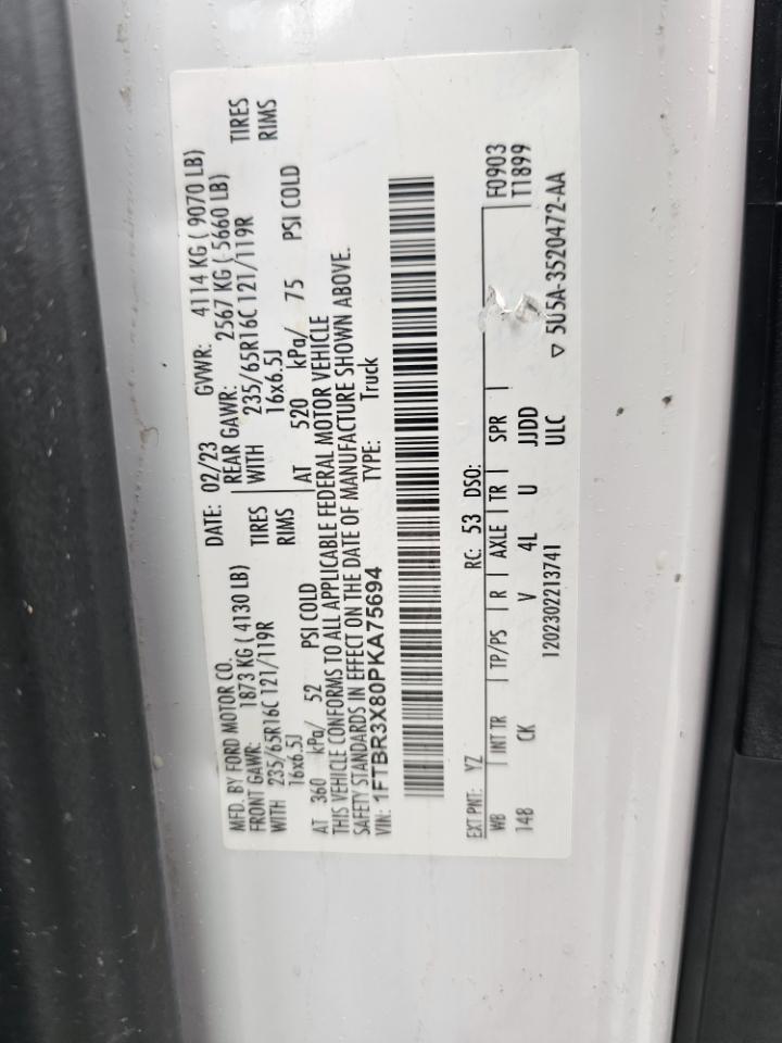 Ford Transit Cargo Van T-250 148" EL Hi Rf 9070 GVWR RWD 2023