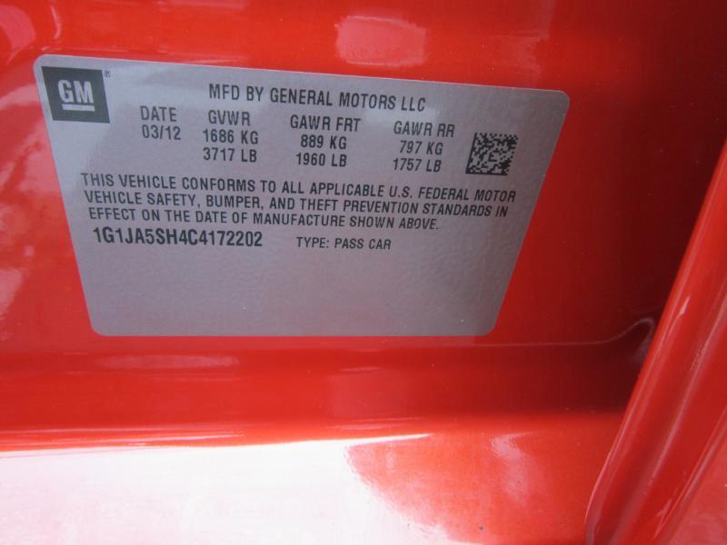 Chevrolet Sonic 2LS Sedan 2012
