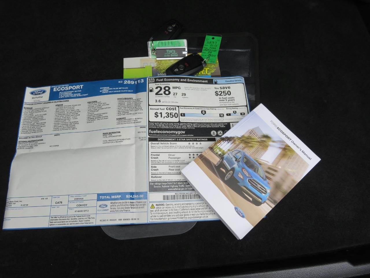 Ford EcoSport SE FWD 2019