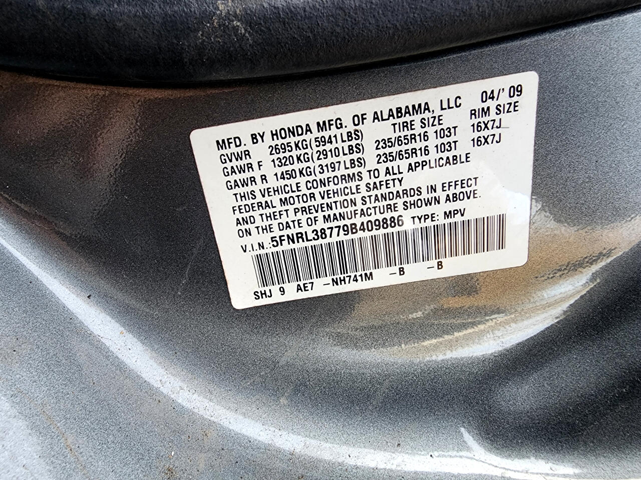 Honda Odyssey EX-L w/ DVD 2009