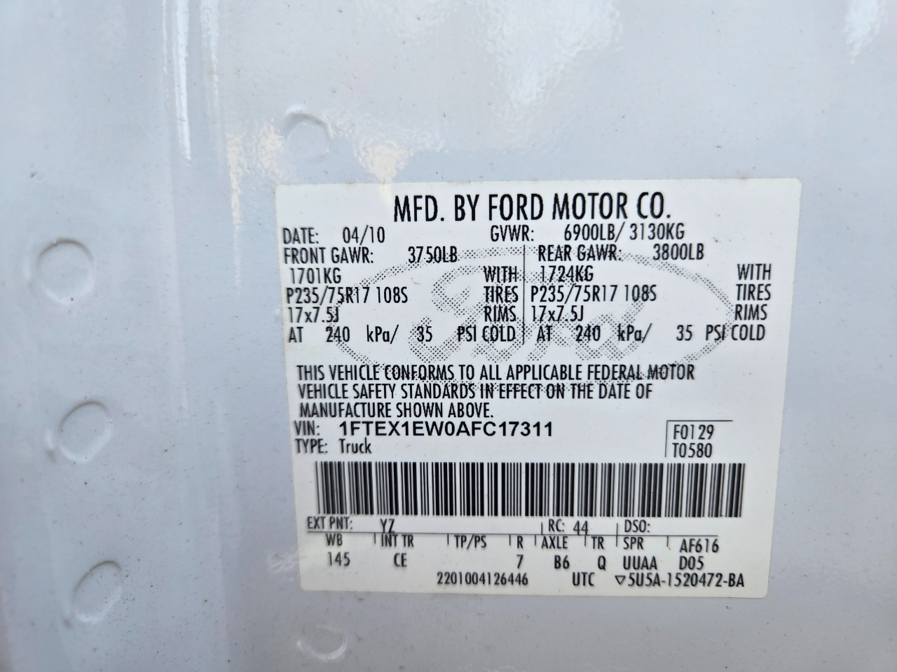 Ford F-150 XLT SuperCab 8-ft. Bed 4WD 2010