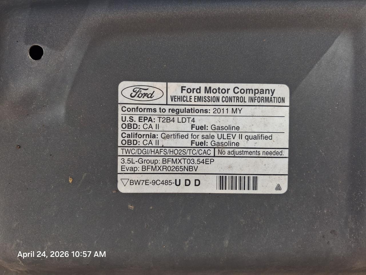 Ford F-150 XLT SuperCrew 6.5-ft. Bed 4WD 2011