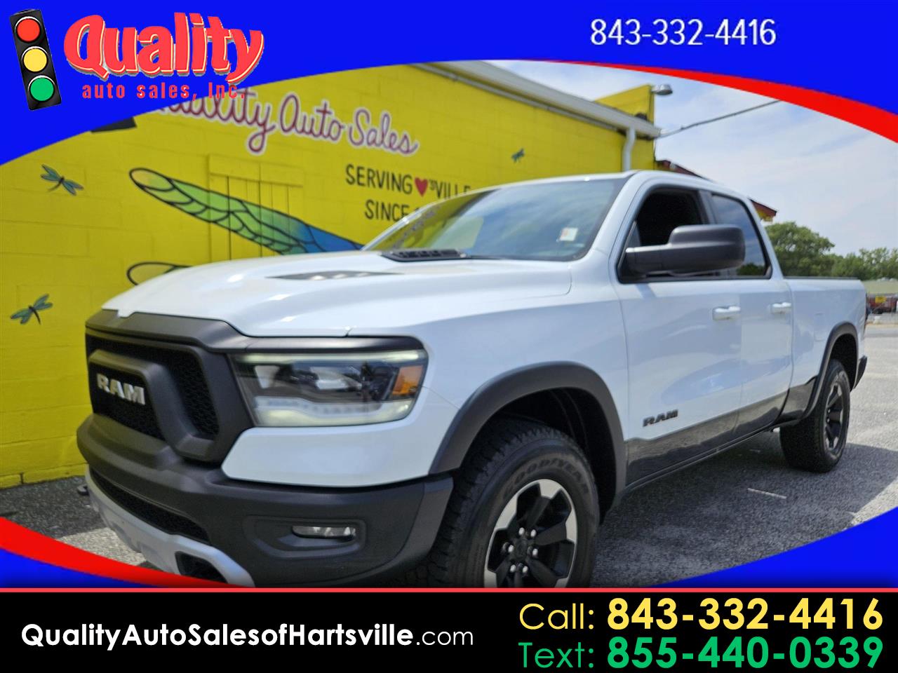 Used 2019 RAM 1500 Rebel 4x4 Quad Cab 6'4" Box for Sale in Hartsville