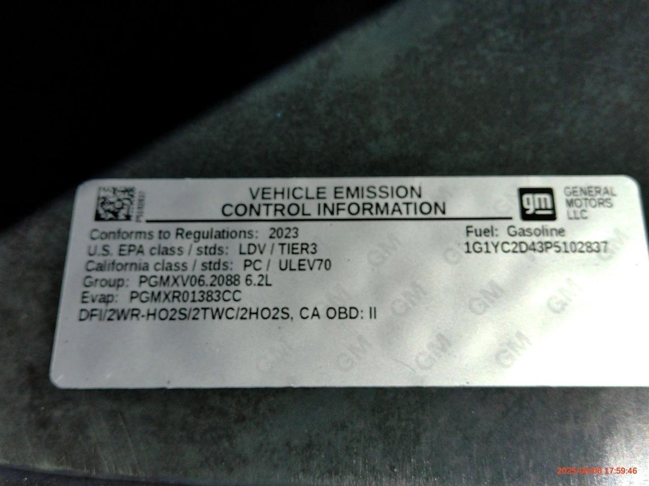 Chevrolet Corvette 2dr Stingray Cpe w/3LT 2023
