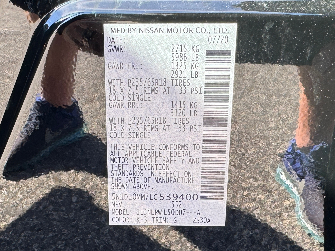 Infiniti QX60 PURE AWD 2020