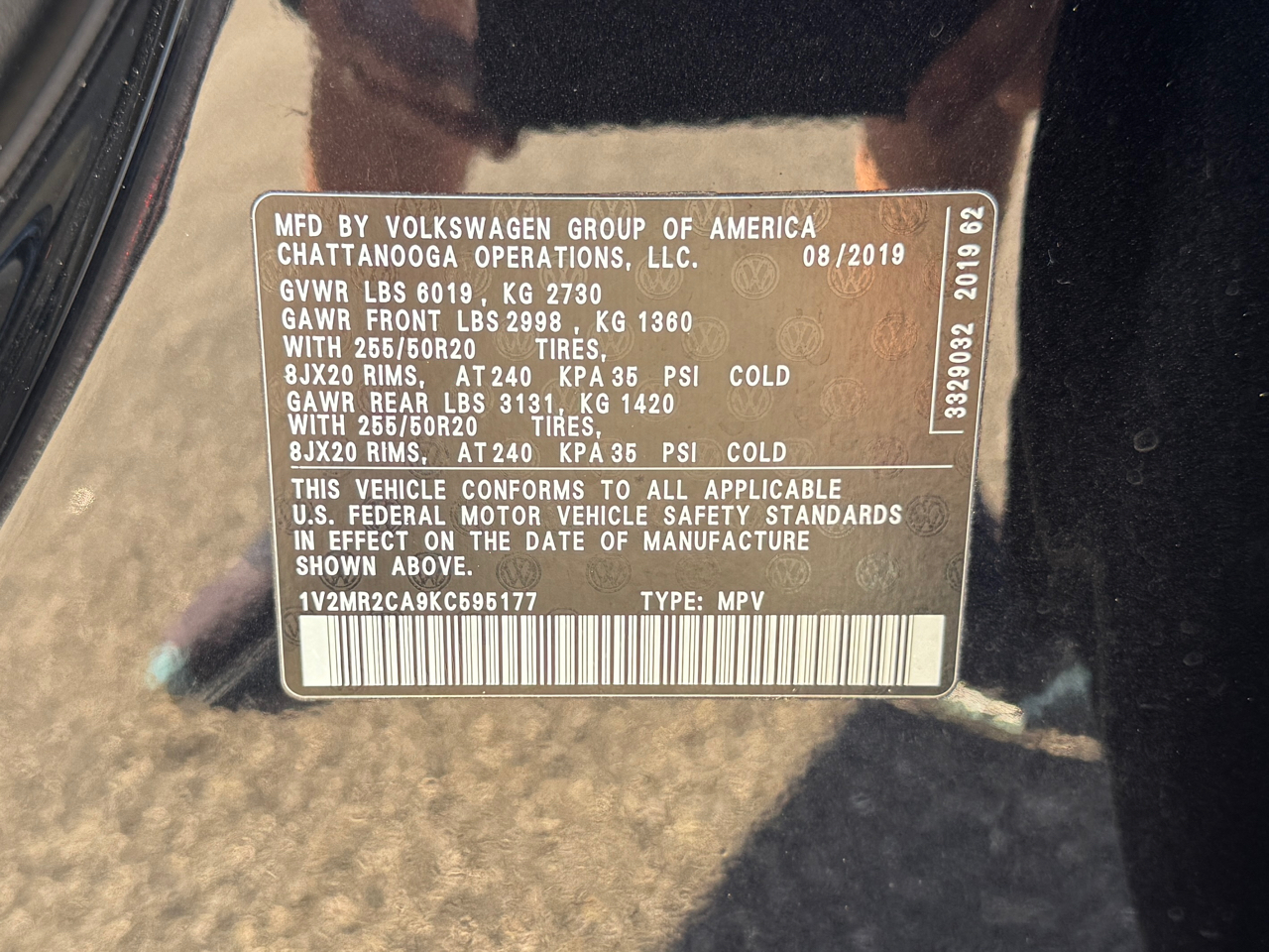 Volkswagen Atlas V6 SEL 4MOTION 2019